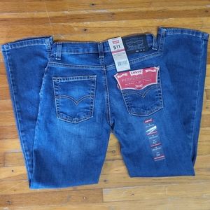 Girls Levis 511 Slim Performance blue jeans NWT 10